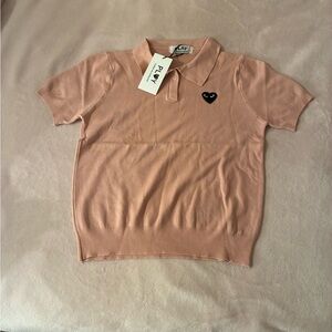 Comme des Garcons PLAY polo shirt in pink